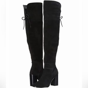 Steve Madden Novela black suede over the knee boots. Size 8. New